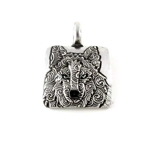 Sterling Silver Wolf Totem Pendant