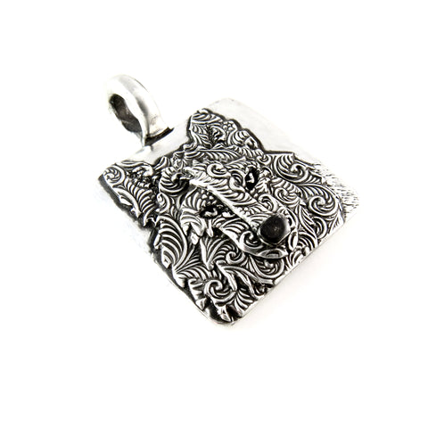 Sterling Silver Wolf Totem Pendant