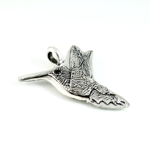 Sterling Silver Hummingbird Totem Pendant