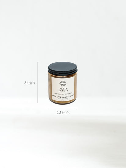 Palo Santo Pure Essential Oil Candle Dimension | c16