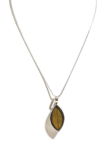 Peruvian Silver Coca Leaf Necklace