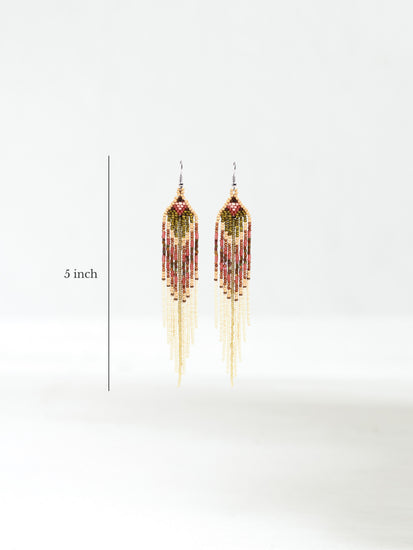 Gold Dust Magic Beaded Earrings Dimension| j0446