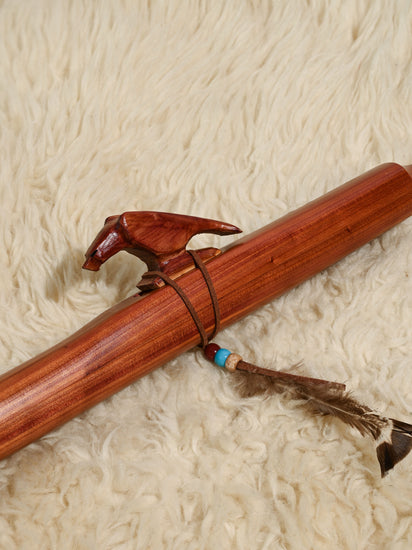 Native American Made Cedar Flute Eagle E Minor & F Sharp 2 | mm0209 | mm0212