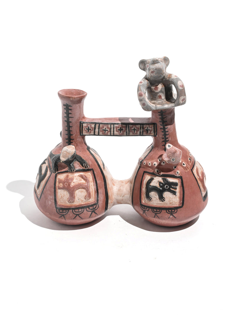 Huaco Silbador-Peruvian Whistling Vessel - Female Cougar