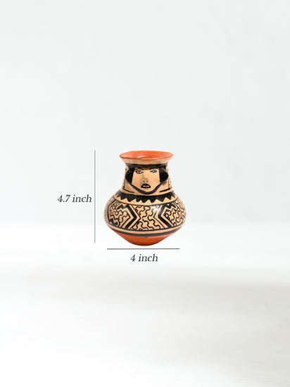 Shipibo Amazon Jungle Ceramic Effigy Vessel Dimension | po011