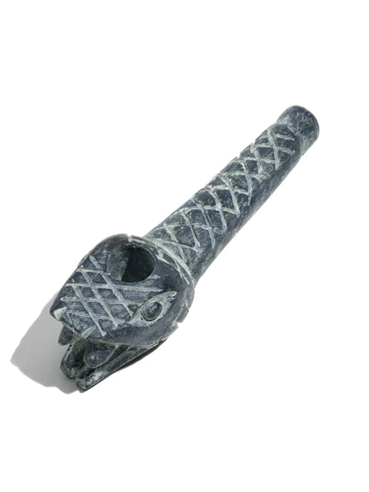 Stone Carved Pipe - Serpent 1 | si0491-Small