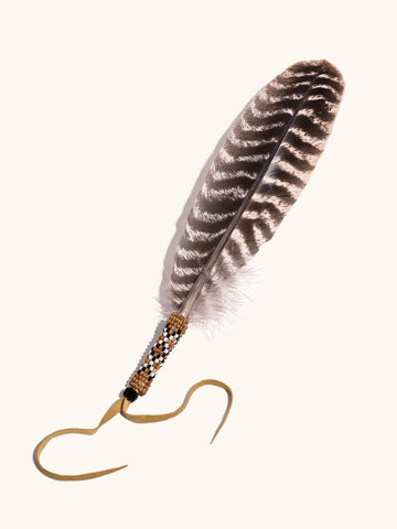 Sacred Prayer Feather - Beaded Wrap