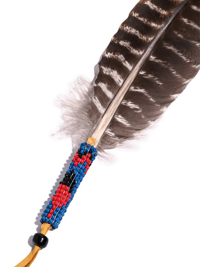 Sacred Prayer Feather - Beaded Wrap 1 | si0522-Mystic