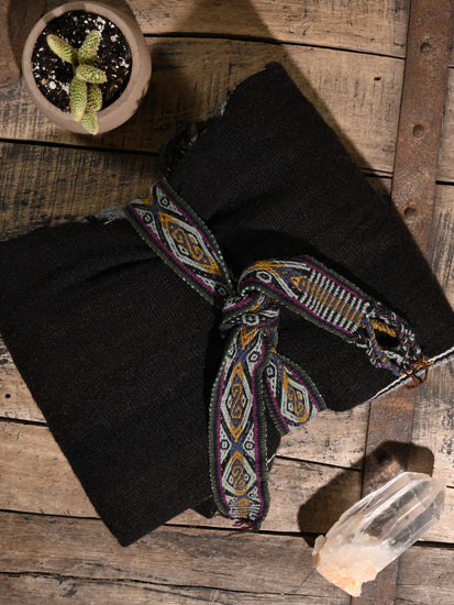 Chincheros Handwoven Chumpi Belt LS | tx0053-Black Berry