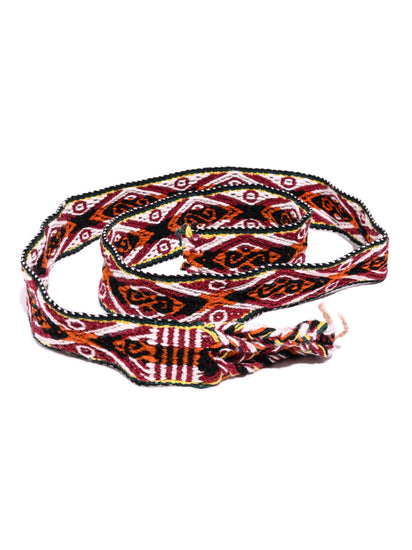 Chincheros Handwoven Chumpi Belt  | tx0053-Wheel of Life