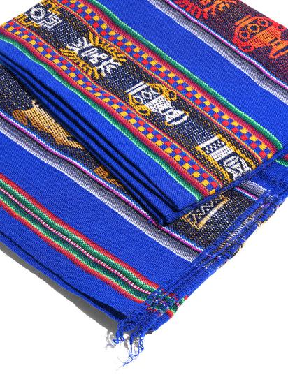 Peruvian Woven Throw - Blue 1 |  tx0080