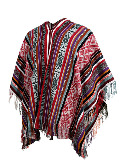 Alpaca Acrylic Blend Poncho | txp0128