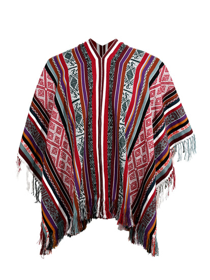 Alpaca Acrylic Blend Poncho 2 | txp0128