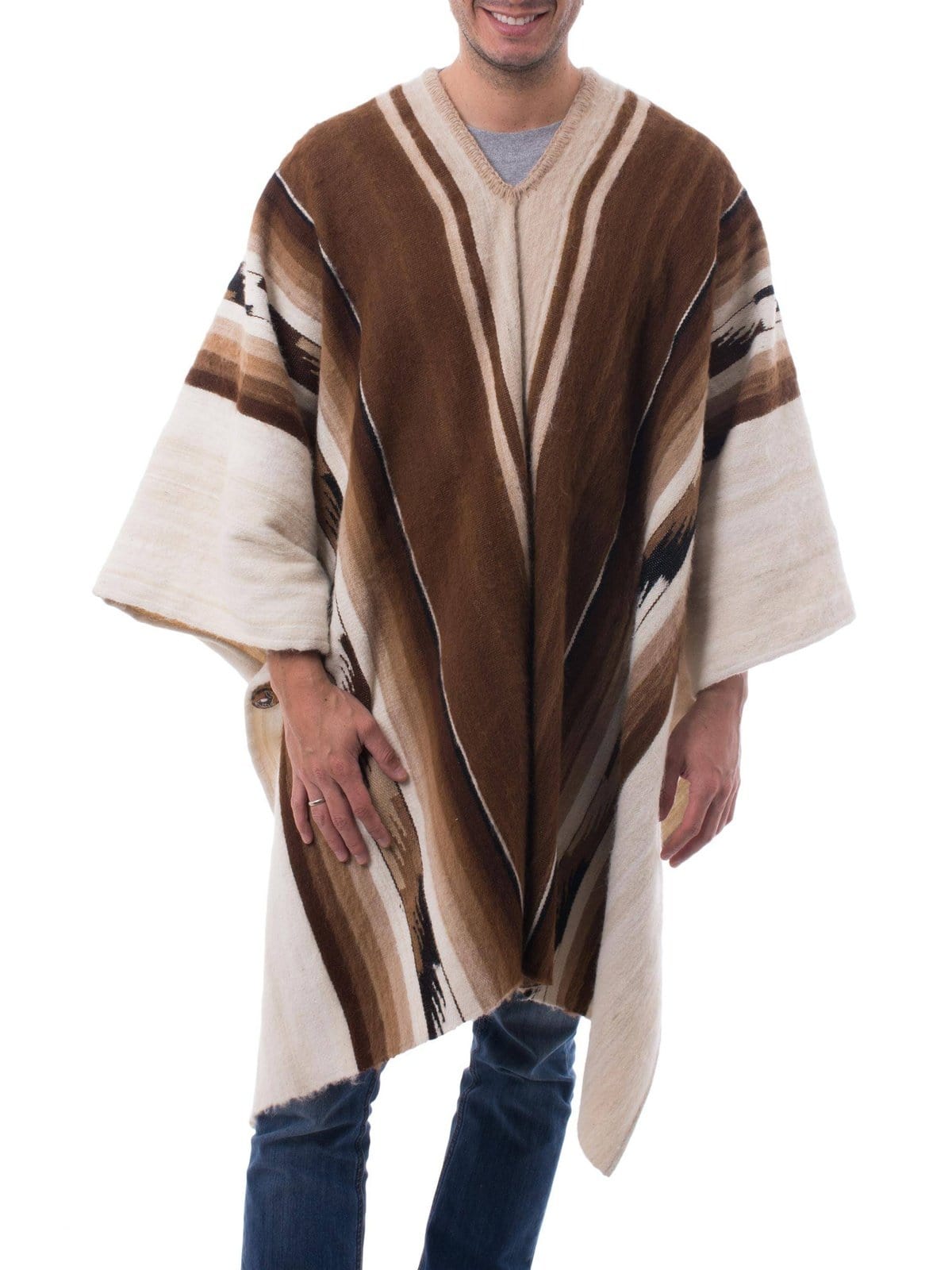 Alpaca Wool Poncho - Inca Chief | txp0142 | Shamans Market