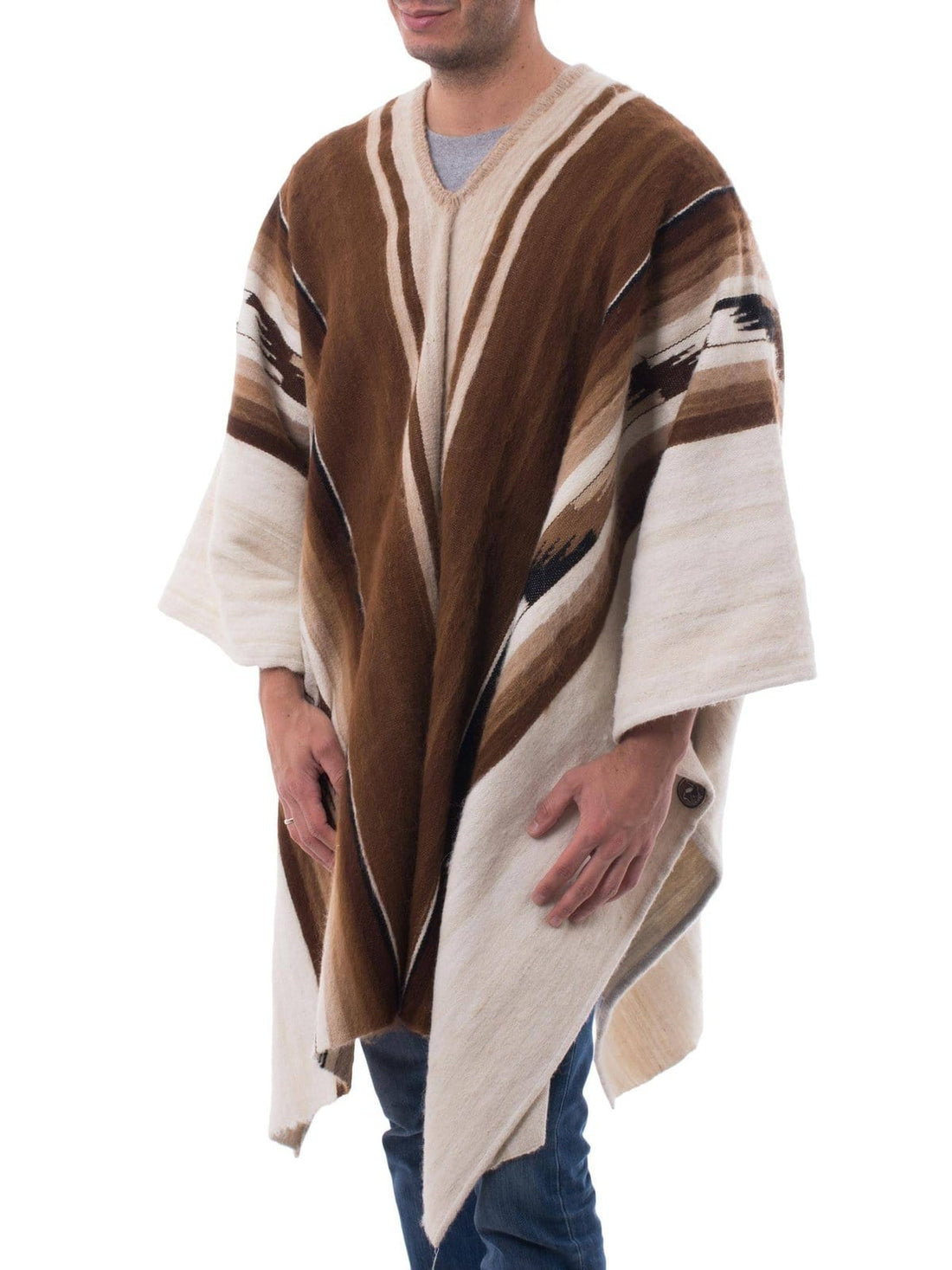 Alpaca Wool Poncho - Inca Chief | txp0142 | Shamans Market