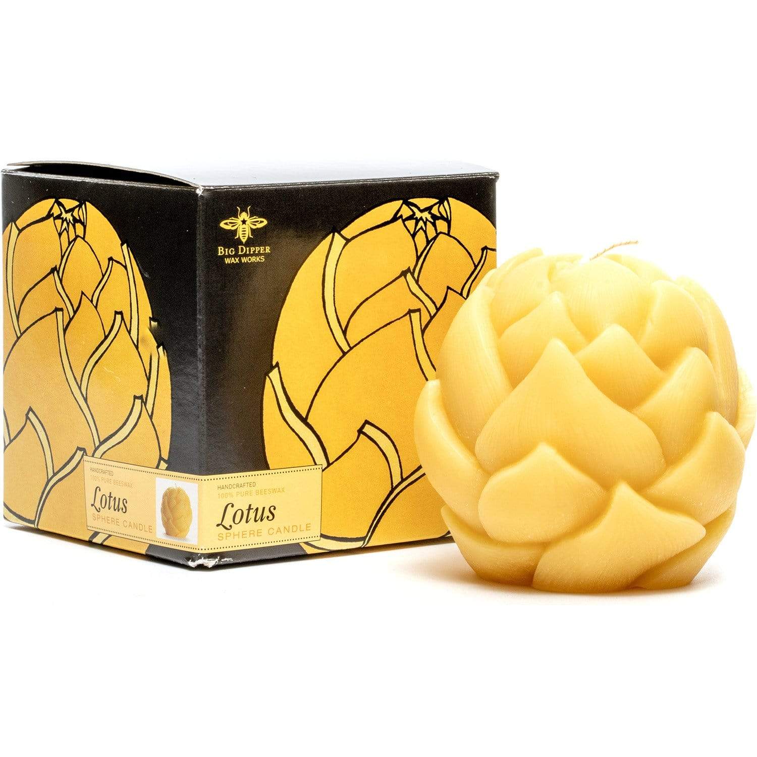 eco gifts by Price : Sphere Beeswax Candle with Organic Wick