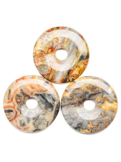 Pi Stones Gray - Variety Pi Stone - Crazy Lace Agate