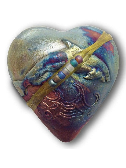 Raku Rattles Dolphin Raku Heart Rattle