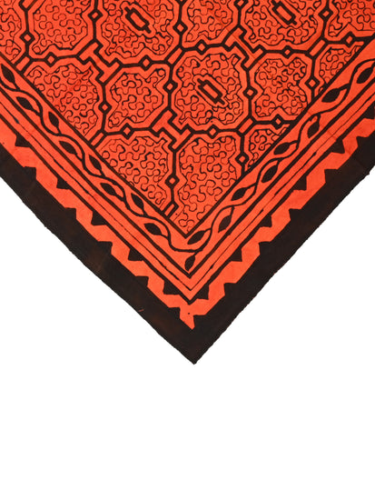 Shipibo Painted Cloth - Henna and Black 2 | tx0186